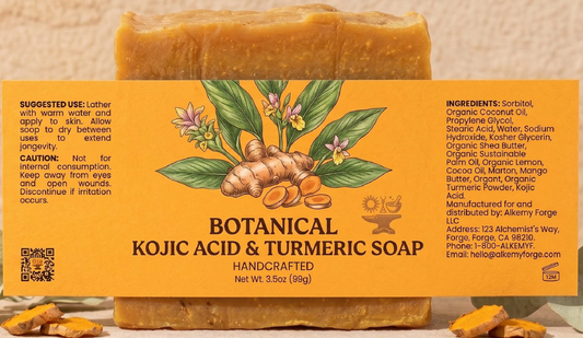 Kojic Acid & Turmeric Botanical Bar | Radiant Skin & Even Tone
