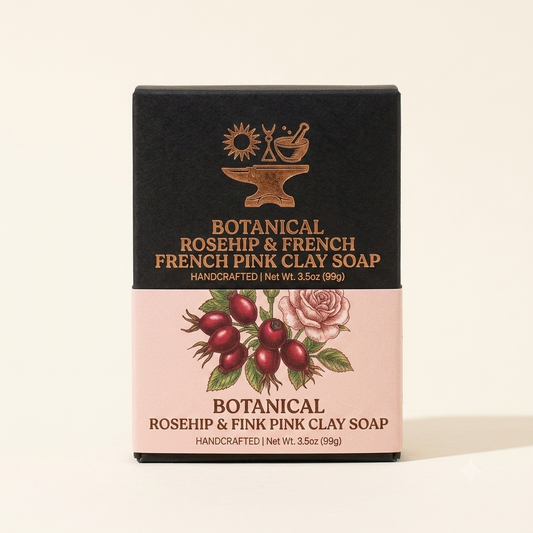 Rosehip & French Pink Clay Botanical Bar | Rejuvenating & Gentle Detox